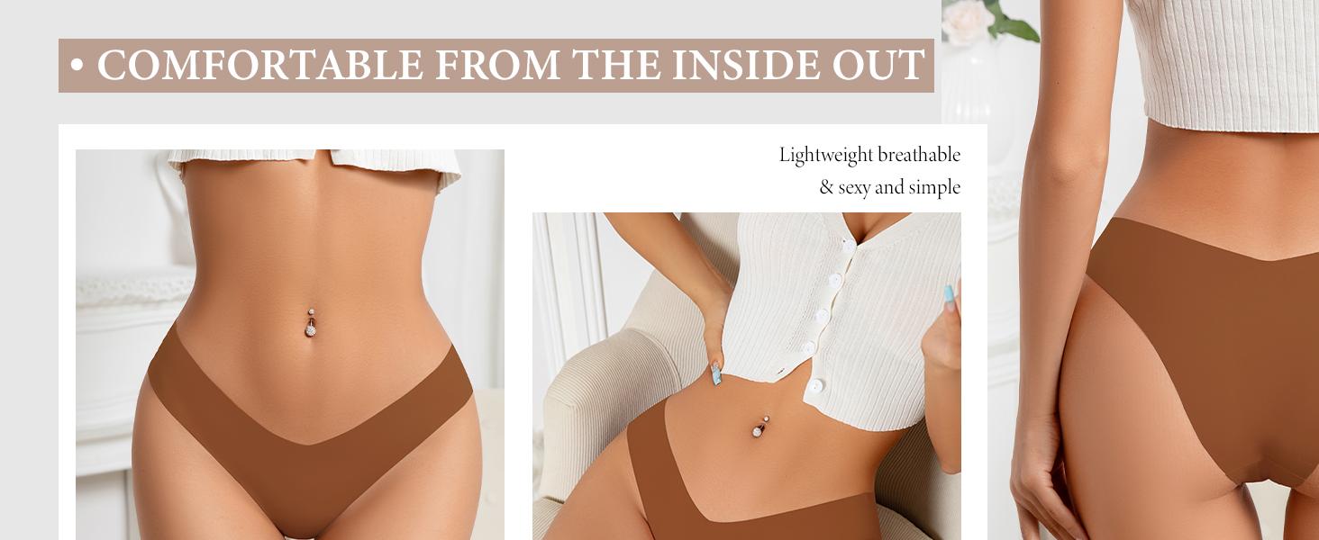 6/10 Pack Women's Seamless Bikini Cheeky Underwear V-Waist Hipster Soft Stretch Multi-Pack Basic Womenswear Minimalist Comfortable thong panties 6/10 Pack Women's Seamless Bikini Cheeky Underwear V-Waist Hipster Soft Stretch Multi-Pack Basic Womenswear Minimalist Comfortable thong panties