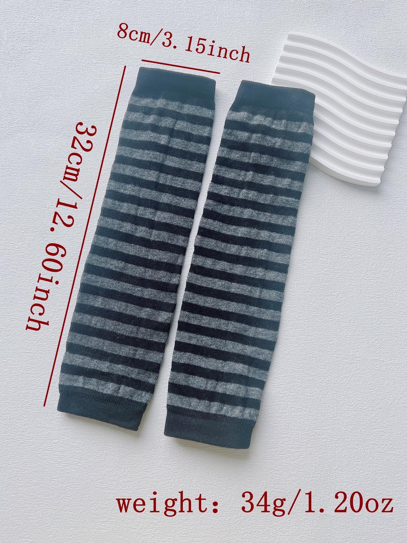 Women's 1 Pair Colorblock Striped Pattern Fingerless Gloves, Fashion Cute Casual Cozy Gloves for Daily Outdoor Wear, Women's Clothing Accessories for Summer Spring Fall