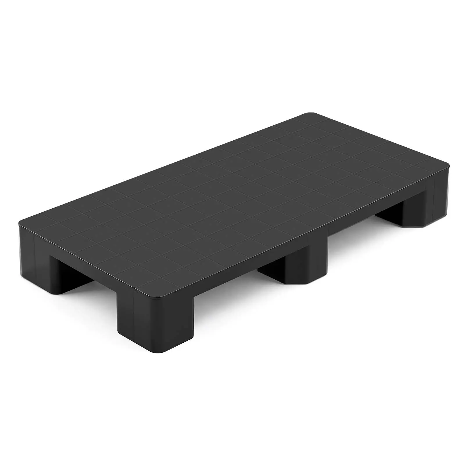 VEVOR Plastic Pallet, 1 Pc Plastic Pallet for Basement Storage, Lightweight Waterproof Floor Storage Pad for Indoor Outdoor Supermarket Warehouse, Support up to 2205 lbs, 39.4" x 19.7"x 5.4", Black
