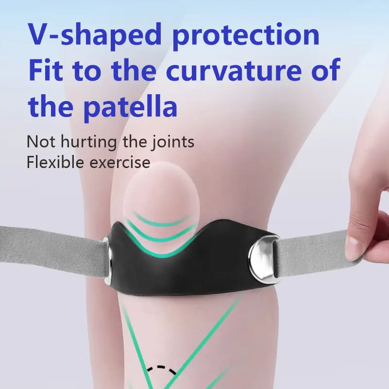 Patella Knee Strap Sports Knee Support Brace, Adjustable Knee Protector for Basketball Running Football, Knee Guard for Men Women
