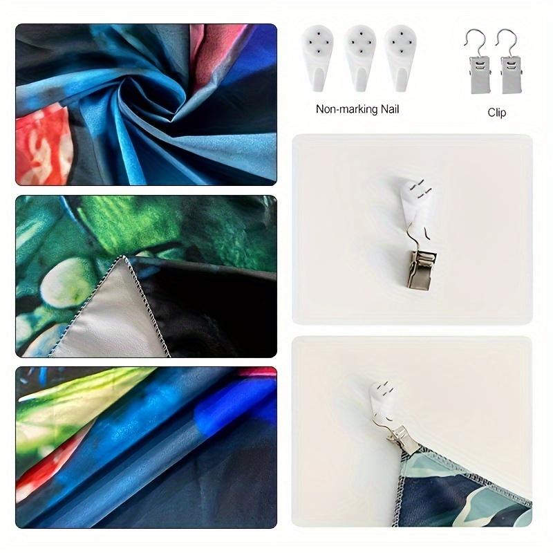 1Pc Bohemian Mandala Printed Tapestry, Boho Floral Design, Polyester Tapestry, Tapestry Wall Mural, Wall Hanging Living Room Bedroom Office, Home Decoration Room Decoration Party Decoration, with Free Installation Package