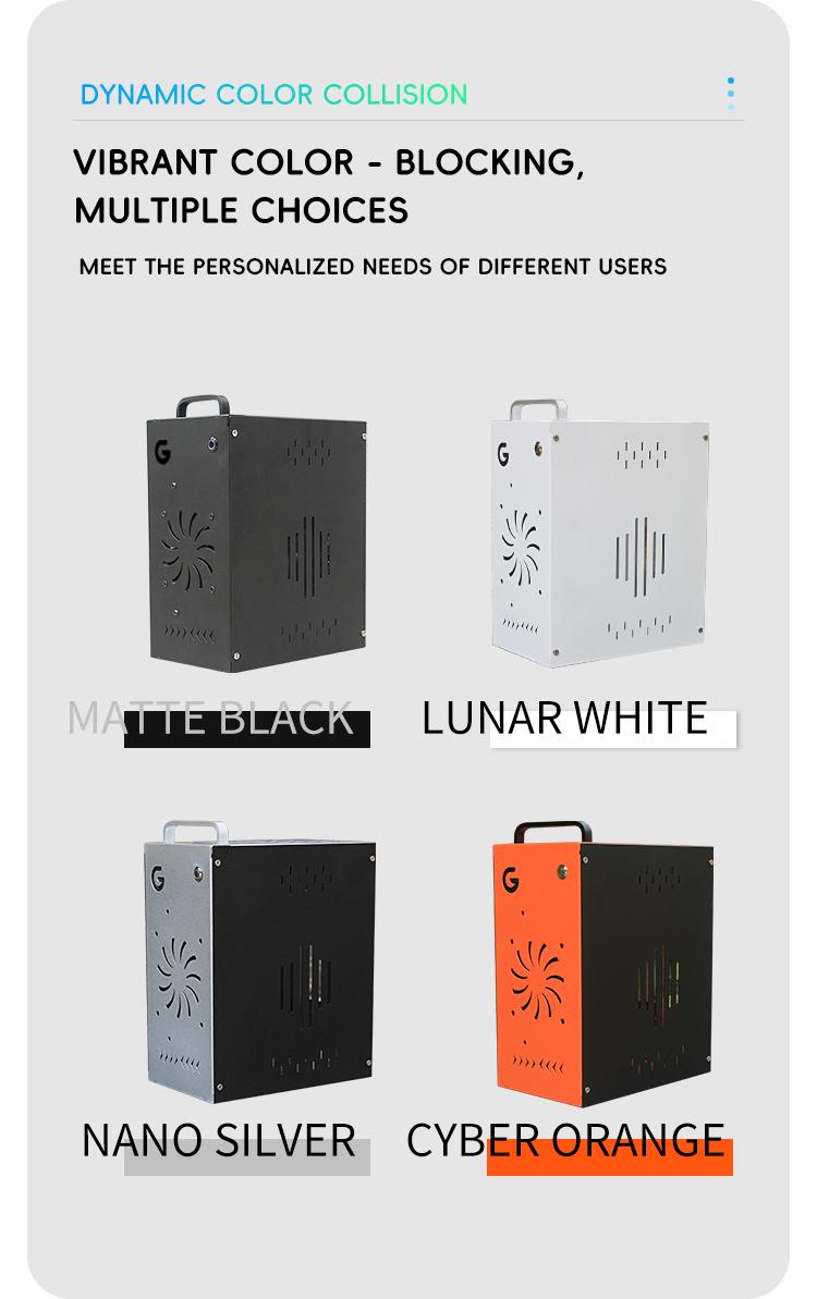 Mini Itx Computer PC Desktop Case, Home Use 2 Bay Nas Box, Compact Portable Handheld, Includes Accessories Screws Switch Handle Foot Pads