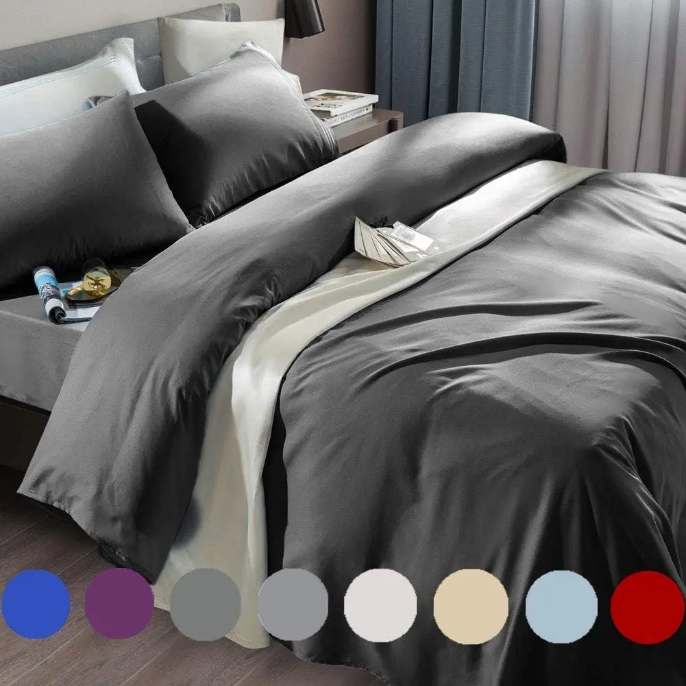 1800 Series Bed Sheet Set,18-24 Inch Deep Pocket Queen Sheets | Super Soft Microfiber Luxury Egyptian Sheets Wrinkle-6 Piece,Dark Grey