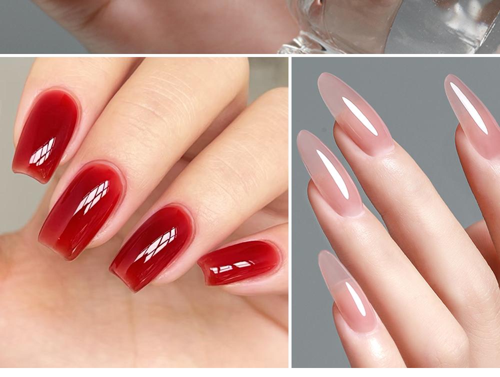 AWStorG 15ml Amethyst Sculpting Top Coat, Super Glossy Purple Builder Top Coat, Chrome Powder，Water Ripple Nail Design，UV Long-Lasting Function Manicure Gel Polish