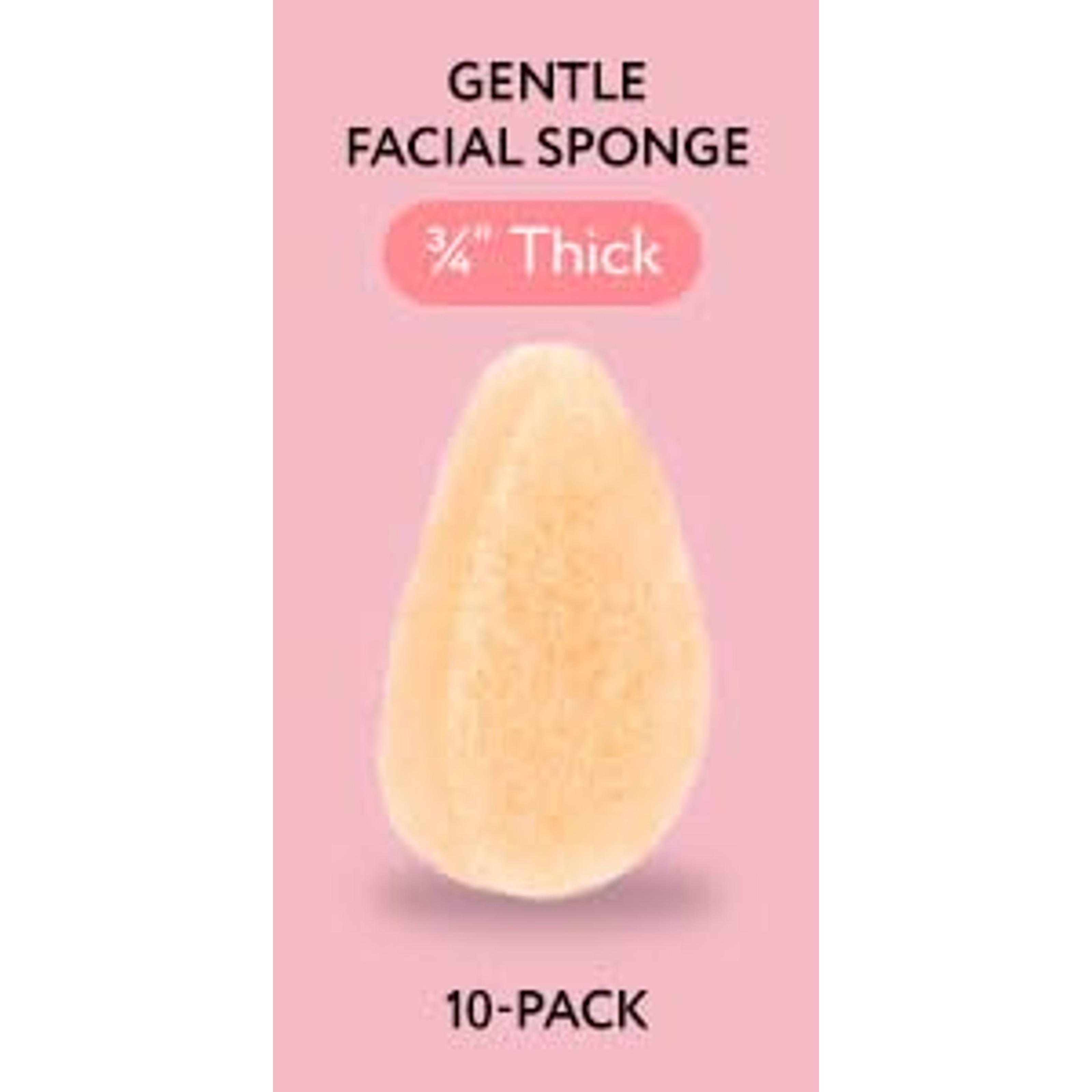 Facial Exfoliating Pads - Deep Cleansing Facial Sponges - Daily Exfoliation Face Scrubbers - Extra Thick Face Sponge - White, Pack of 10