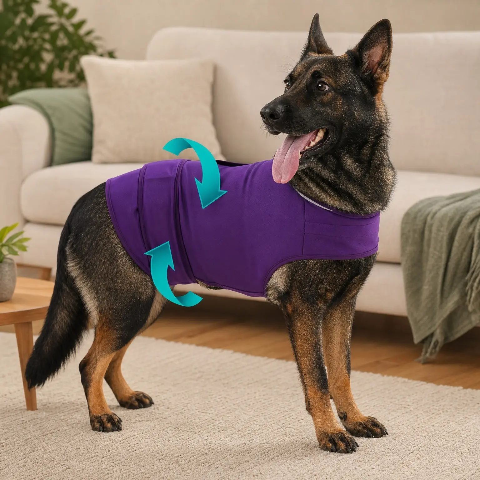 Dog Anxiety Vest, Skin-Friendly Thunder Jacket, Calming Shirt for Dogs - Stress Relief for Thunder, Fireworks, Vet Visits, Separation Without Medication, Fits Small Medium Large DogsGift