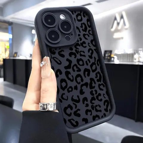 TPU Phone Case Full Camera Protection - Lightweight Shockproof Matte Leopard Print, Soft Flexible TPU, Raised Camera Guard, Straight-Edge Design, Durable Protective Casing for iPhone 18/17/16/15/14/13/12/11/XR/XS/Plus Air,techvibes