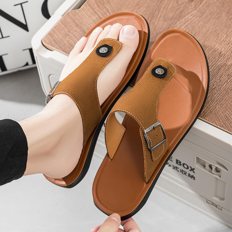 GGOR Allshoe New Summer Men'S Flip-Flops, Fashionable Soft-Soled Beach Shoes, Breathable Open-Toe Sandals, Men'S Shoes in Stock