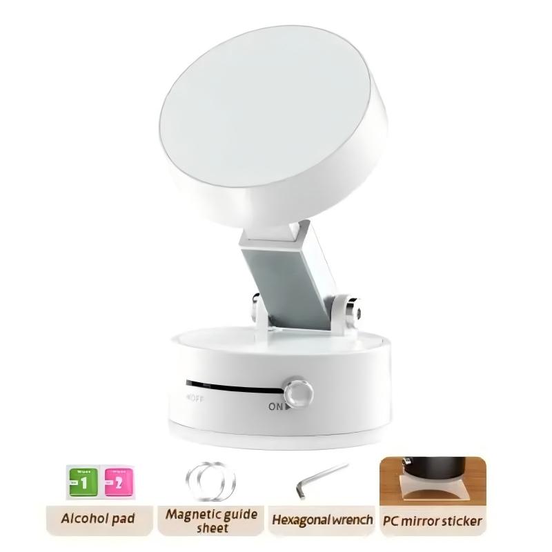 Vacuum Magnetic Suction Phone Holder, 2025 New Magnetic Suction Phone Mount, Foldable Portable Double-Sided Vacuum Magnetic adsorption Adjustable Mobile Phone Holder for All Phones, Cell Phone Mount