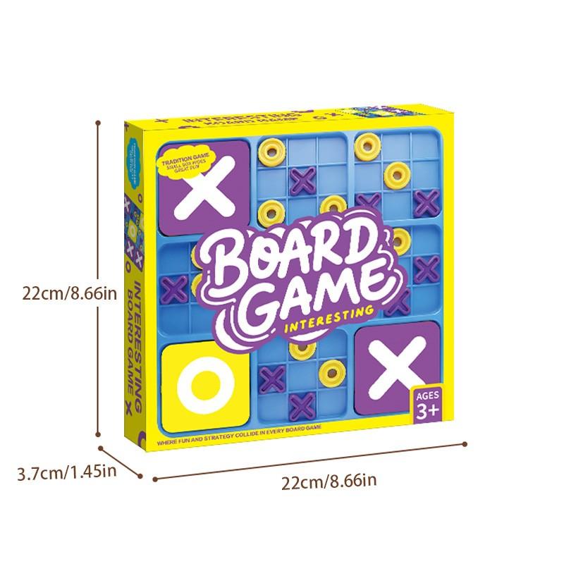 Upgrade Version Tic-Tac-Toe Game, Multi-Play Modes, Logic Training, Perfect for Festive Parties, Suitable for Ages 3+, Complete Set