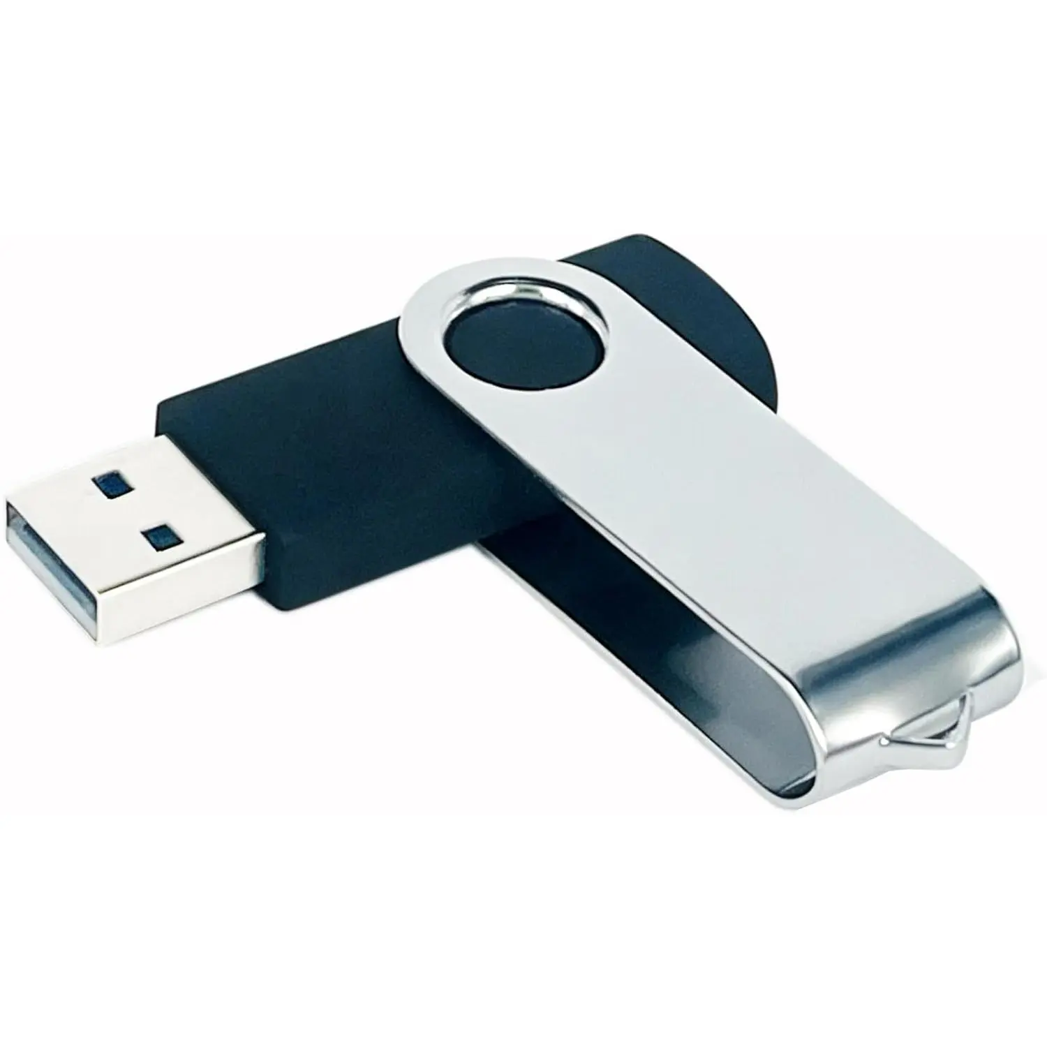 8GB USB 2.0 Swivel Flash Drive, Portable Thumb Drive Memory Stick for Data Storage, Ideal for Students and Office Use (Black), Students/Office