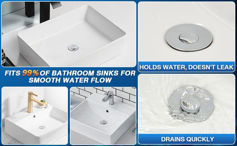 Stainless Steel Modern Anti-Odor Bathroom Sink Stopper with Bouncing Core & Brass Pop-Up Drain Plug for Bathtub Home Goods ，universal bathtub drain stopper，bathroom sink strainer High Pressure Shower Handheld Shower Head