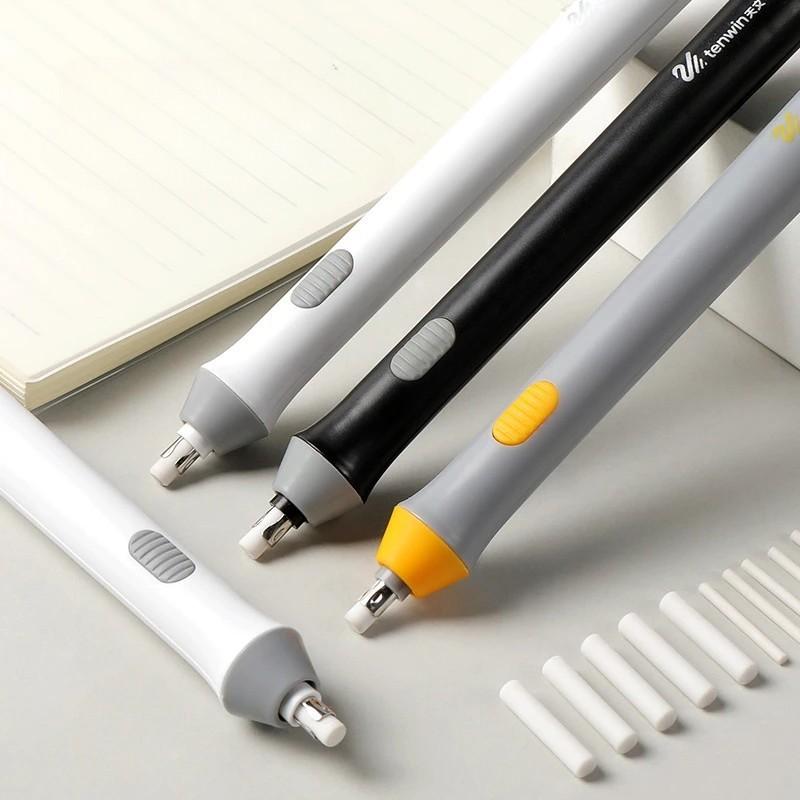 Professional Electric Eraser Kit for Drawing, Replaceable Eraser Tips, Highlight & Detail Tool, Portable Sketch Corrector, Smudge-Proof Design for Precision Artwork, Pencil Draft Perfection.
