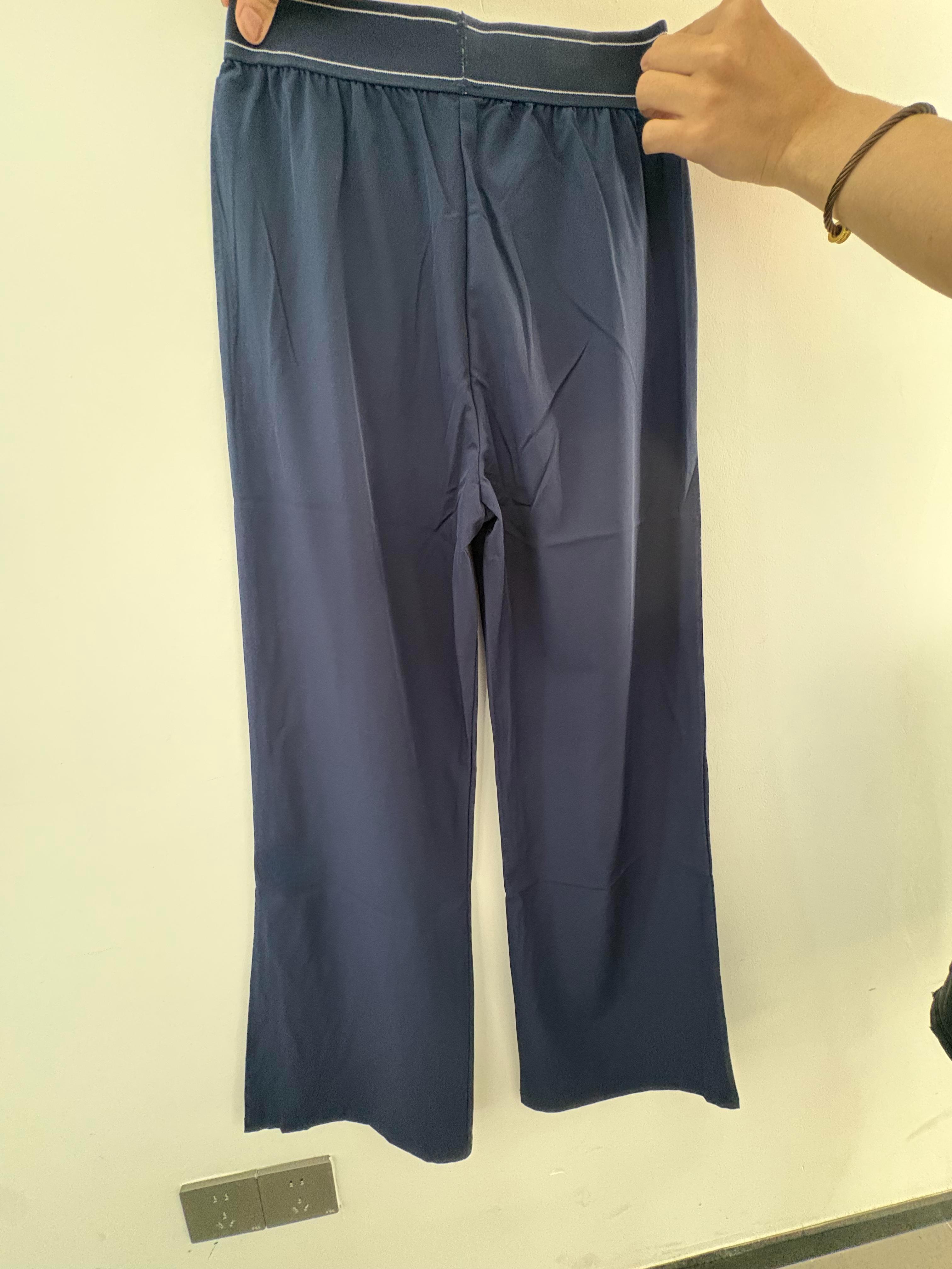 Women'S Elastic High-Waisted Wide Leg Pants - American Retro Loose Straight Lightweight Quick-Dry Breathable Casual Everyday Chic Bottoms