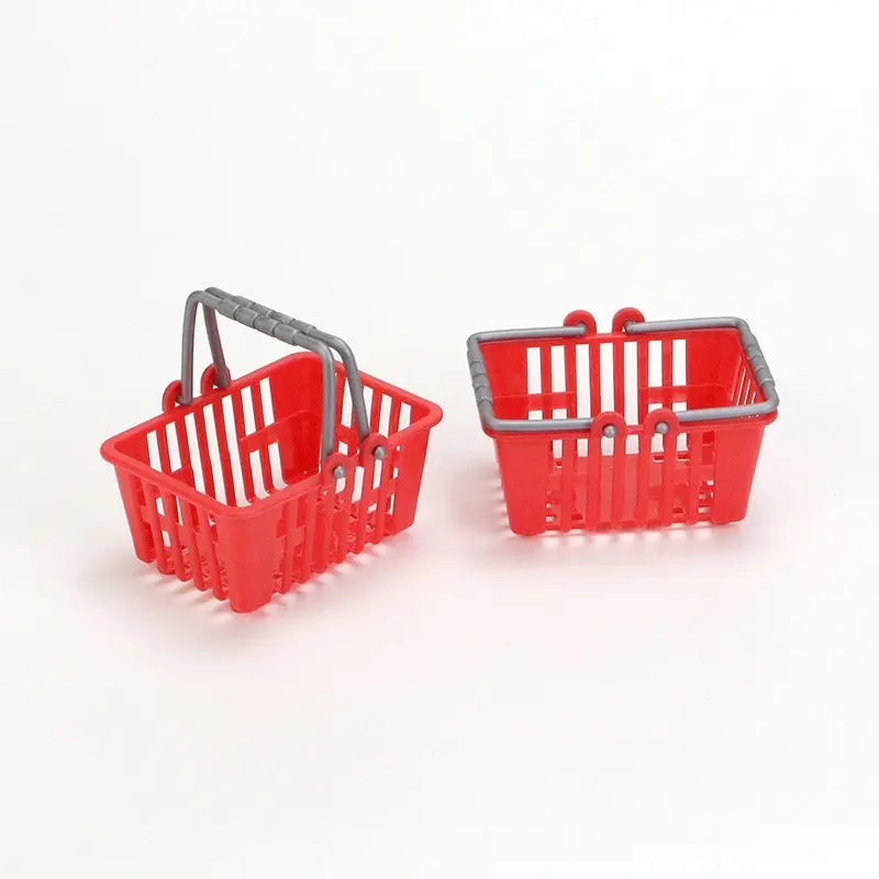 2pcs Mini shopping cart with double handles for display and storage
