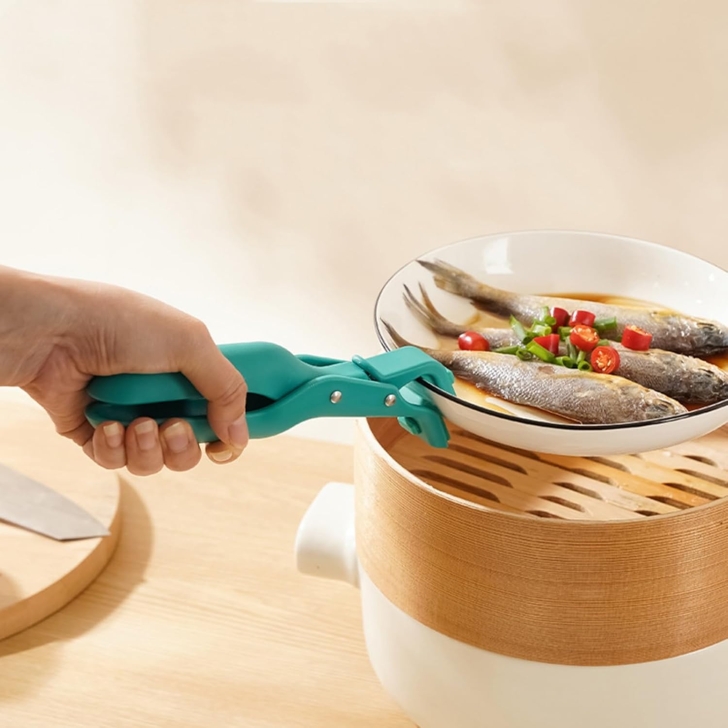 Hot Plate Gripper, Multi-Functional Anti-Scalding Tool, Kitchen Tongs Clips, Cooking Silicone Anti-Slip Anti-Scalding Plate Clips, Suitable for Bowls, Plates, Frying Pans, Can Be Used As Stand, Clip, Pliers, Kitchen Utensil, Kitchen Gadget