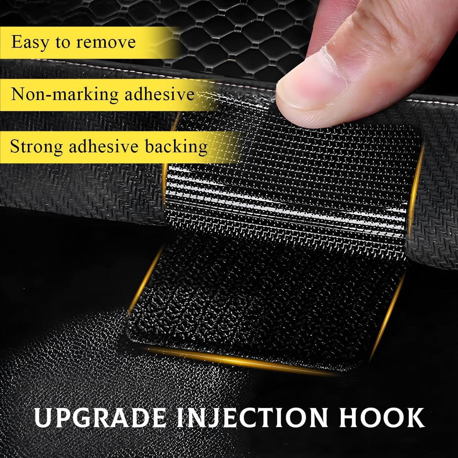 2"x2" Car Mats Self-Adhesive Tape Strip Hook and Loop Strips with Strong Adhesive Multi-Purpose Non-Slip Double Sided Snap Fastening Tape for Car Rugs Tents Sofa Cushions and Wall Hanging