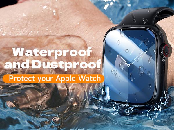 MAGIC JOHN 2 Pack Ceramic Screen Protector for Apple Watch HD Clear Bubble Free Design Anti Shock Full Coverage