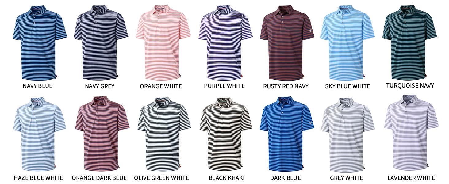 M MAELREG Men's casual striped fashion POLO shirt, comfortable lapel golf shirt, moisture wicking, suitable for all body shapes SpringStatements M MAELREG Men's casual striped fashion POLO shirt, comfortable lapel golf shirt, moisture wicking, suitable for all body shapes SpringStatements