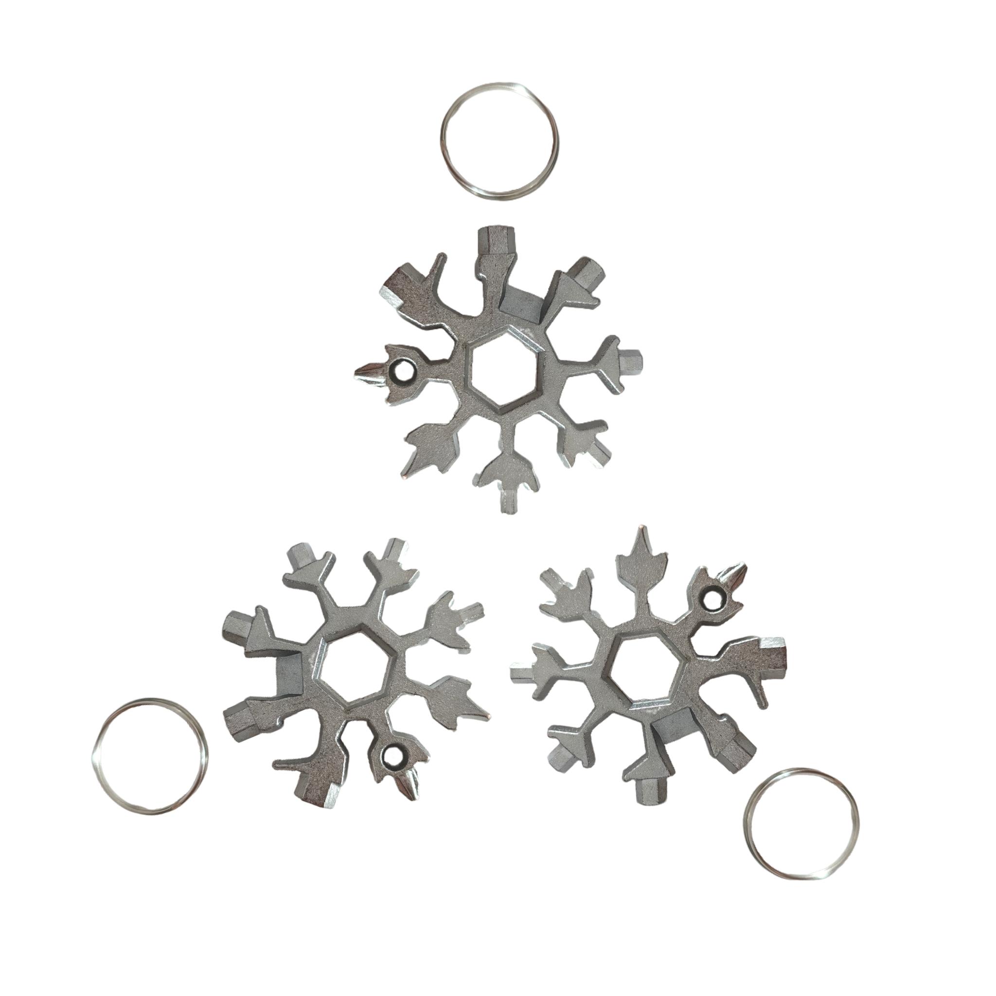 18 in 1 Snowflake Design Mini Wrench Tool, Portable Snowflake Design Multi-functional Repair Tool, Multifunctional Repair Tool for Car Repair