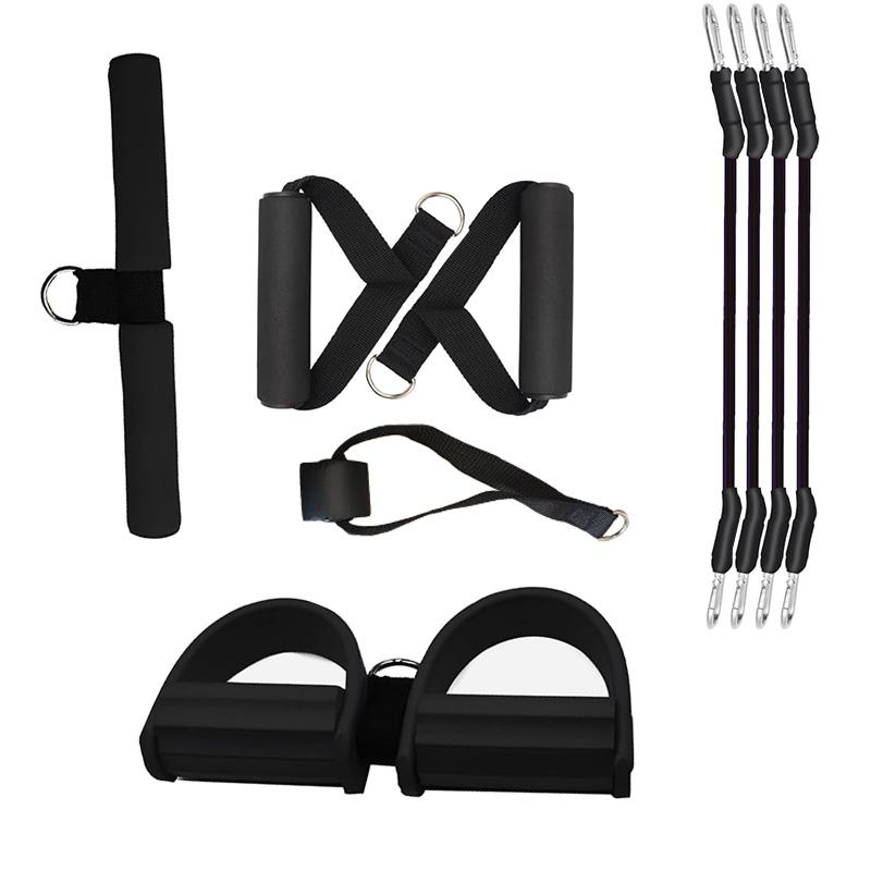 Multi-Functional Foot Resistance Band Set, Full Body Exercise, Sit-Up Aid, Leg and Abdominal Training, Stackable Home Gym Equipment