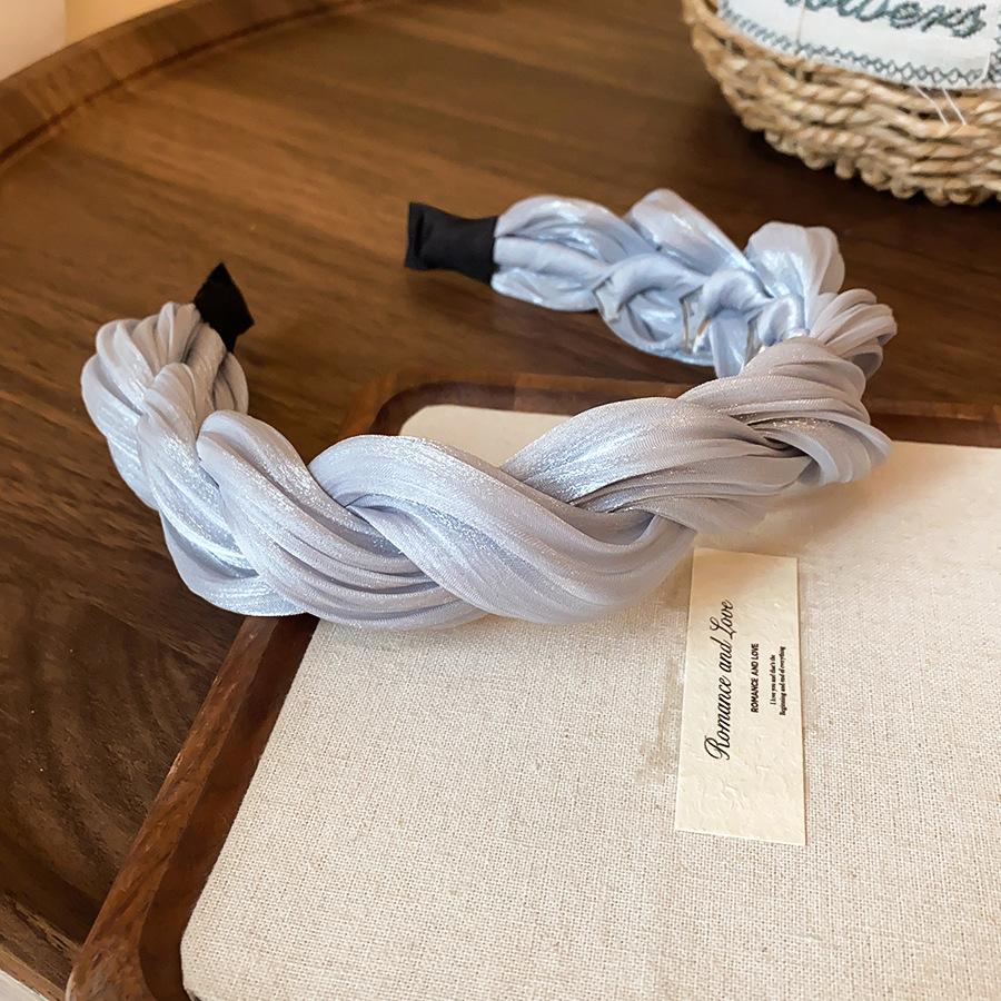 Korean Style Pleated Headband for Women, Wide Headband with Textured Fabric, Soft Stretch Hair Band, Stylish Hair Accessories for Washing Face, Skincare, Makeup, Everyday Wear