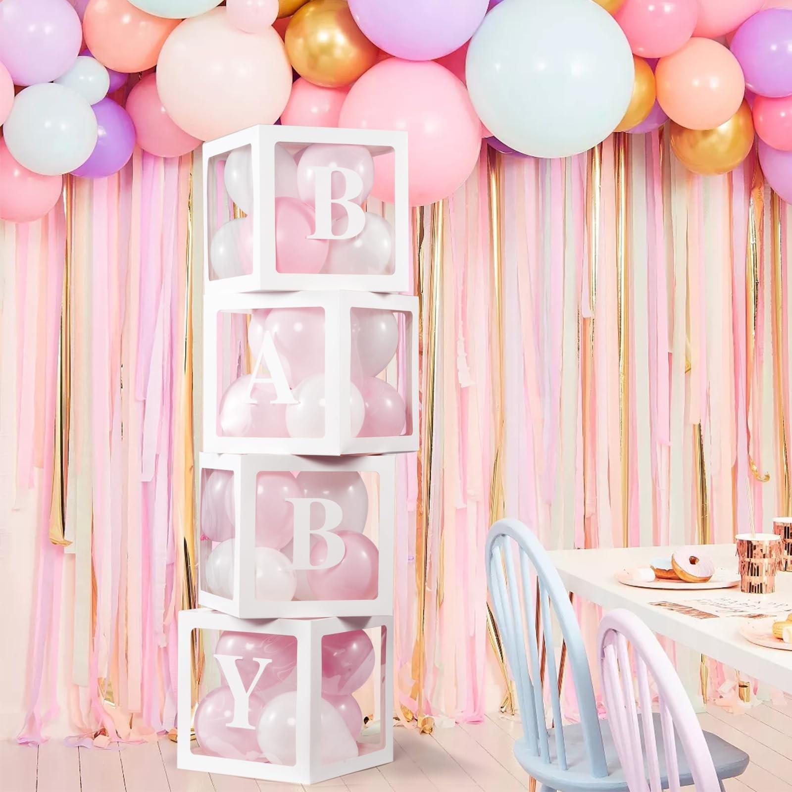 Letter Wedding Decoration Set, Transparent Balloon Box, Birthday Party Kit, Festival Event Setup, Party Props, Baby Shower Balloon Box