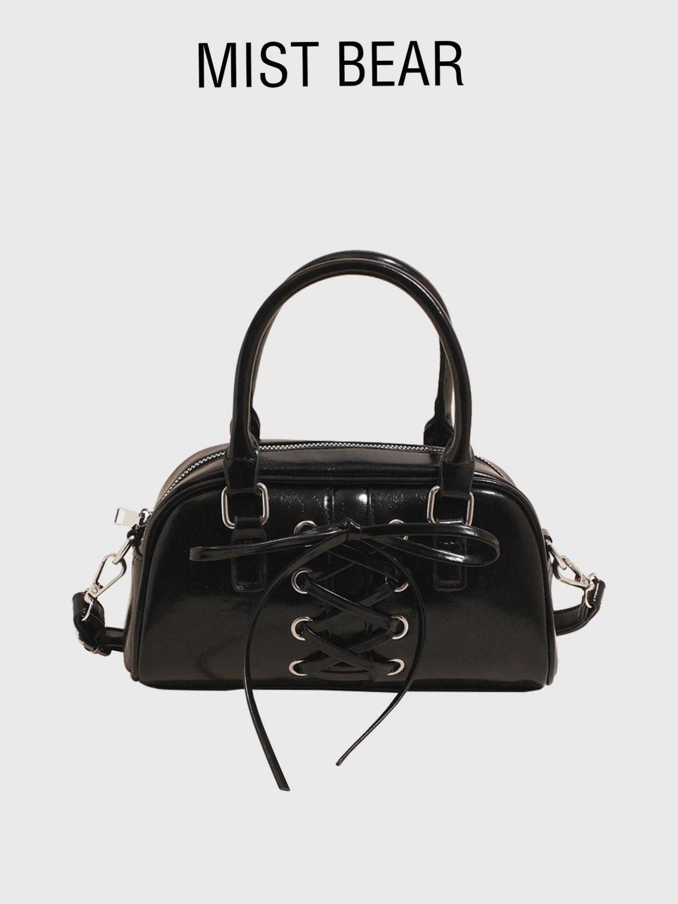 Women's PU Leather Crossbody Bag, Adjustable Strap, Zip Closure, Butterfly Knot Design, Ideal for Office, Work, Travel, Outdoor Activities