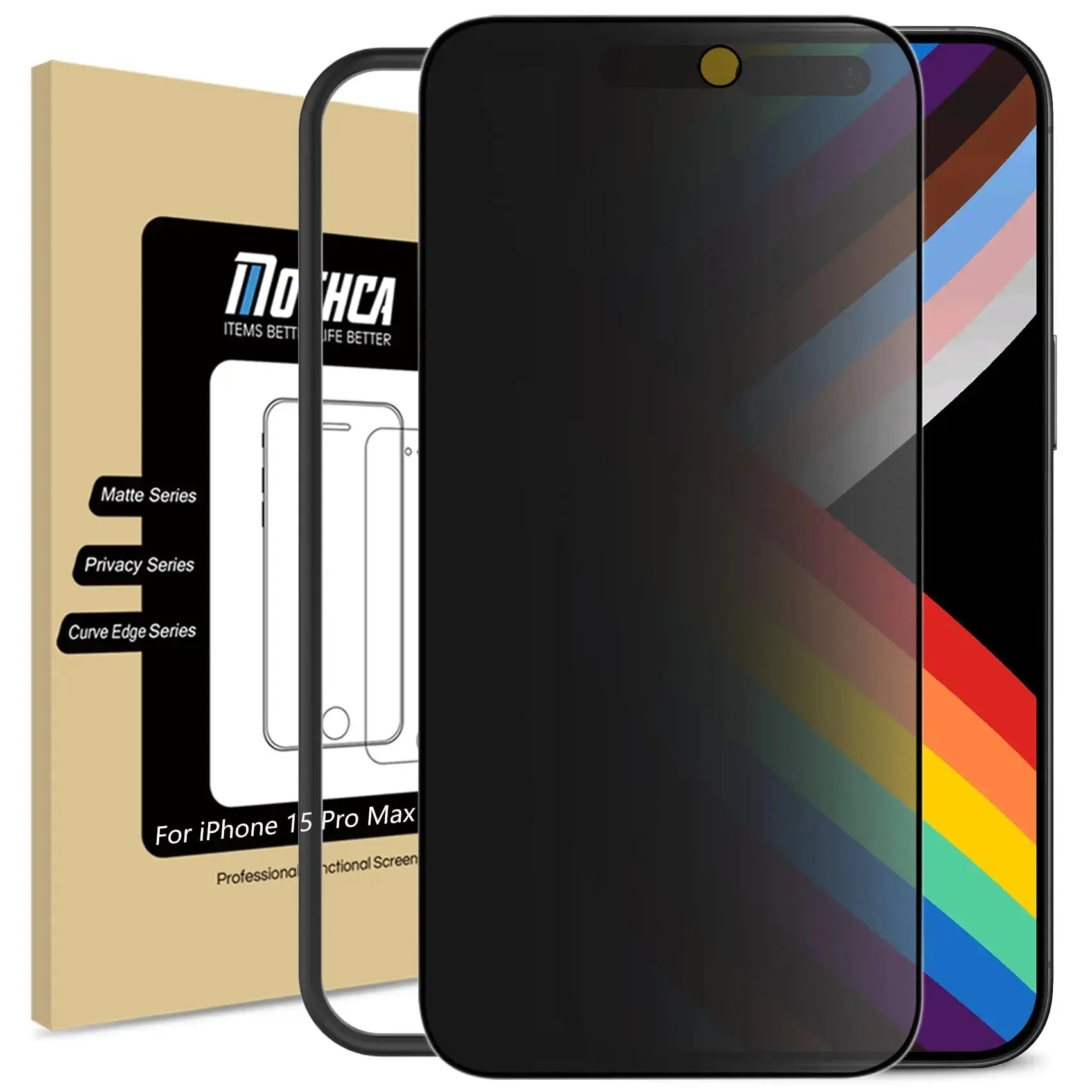 This viral anti-spy matte privacy screen protector is perfect for public spaces!Full coverage tempered glass with anti-glare, anti-fingerprint coating, easy installation tool, case-friendly & shockproof defense.Fits iPhone 13 to 18 Pro Max/Plus seamless