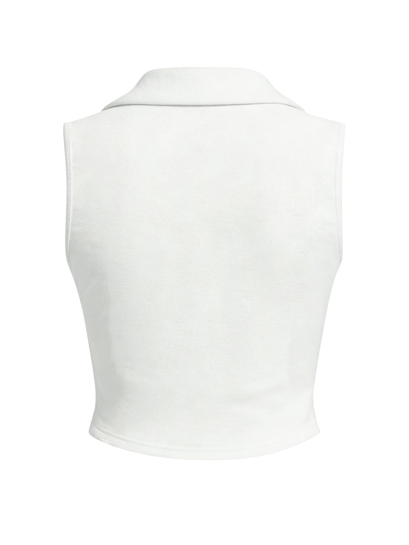 ikTok Viral 2026 Women's Sleeveless Polo Crop Top，Y2K Streetwear Grunge Aesthetic，Club, Festival, Street Style, Daily Wear - Trendy Sexy Crop Top for Teen Girls & Young Women - 2026 Summer Fashion Streetwear Outfit