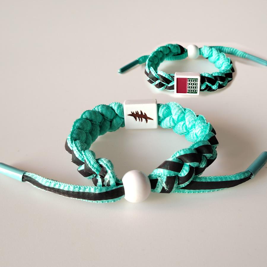 Anime Demon Slayer: Kimetsu no Yaiba, Tanjiro, Zenitsu, Tanjiro's woven bracelet, birthday gift for teenagers and couples, holiday gift, niche fashion, unique style