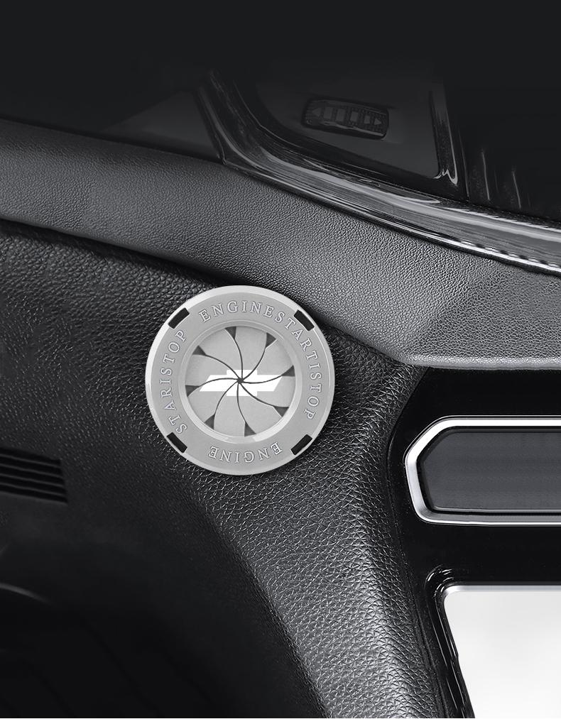 Car One Button Start Protective Cover Ignition Device Decoration For Chevrolet Corvette Montana TrailBlazer Silverado Traverse Camaro Suburban Equinox Bolt Cruze Malibu Colorado Trax SS Spark Captiva Onix Spin Impala Cobalt