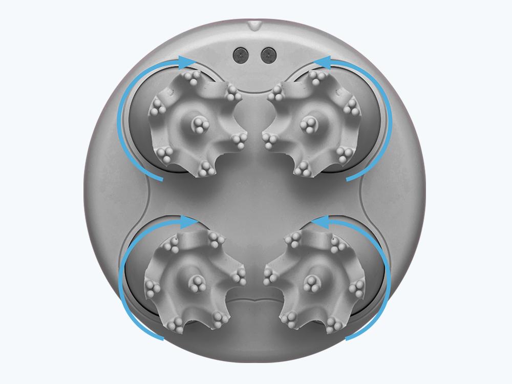 COMFIER Electric Cordless Hair Scalp Massager with Kneading 84 Massage Nodes, Handheld Portable Head Scratcher Massager for Hair Growth, Deep Clean and Stress Relax, Gifts for Men Dad Mom Silicone Relaxing Plug Water Proof Black