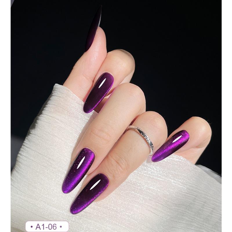 Kalisa 15ML Deep Glass Texture Magnetic Cat Eye Gel Nail Polish, Luxurious Shade, Nail Art, Removable UV LED Half Permanent Coat