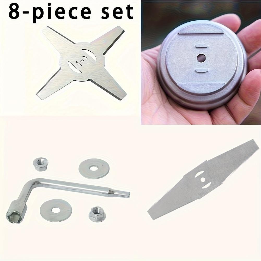 8-Piece Metal Lawn Mower Blades, Cutting Blade, Easy Installation, Quick Replacement, Ideal for DIY Landscaping, No Power Required