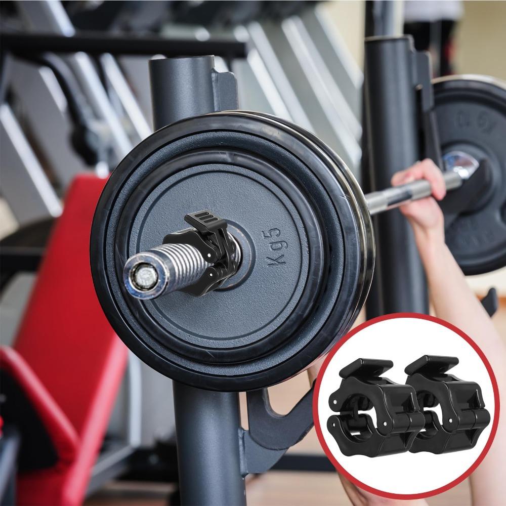 1 Inch/2Inch Quick-Release Barbell Collar Clips - Secures Standard/Olympic Plates for Weightlifting, Strength Training, Bodybuilding & Gym, Gym Accessories