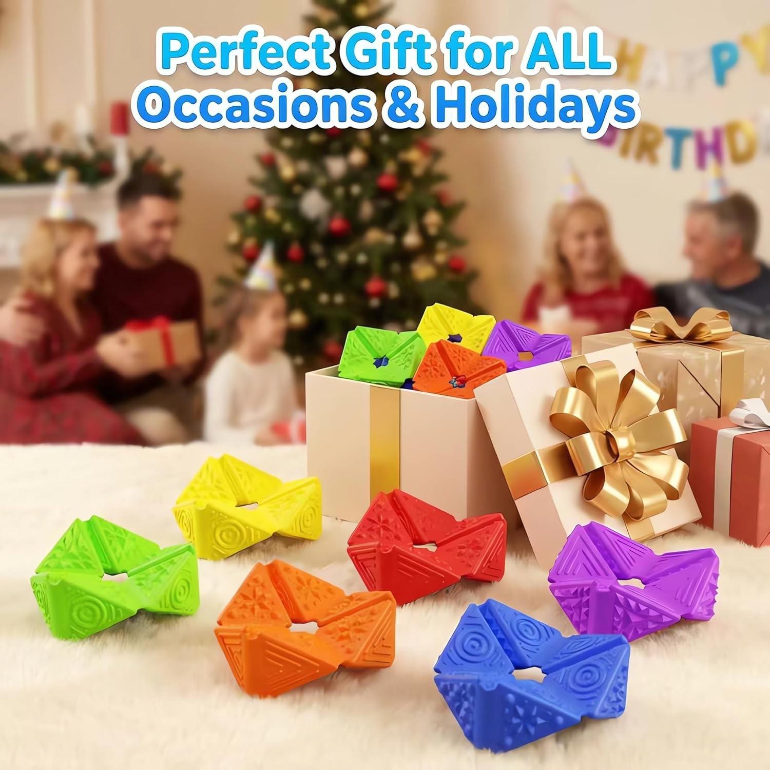 Sensory Fidget Toys for Kids and Adults, Textured Flip Cube, Stress Relief for Teens with Anxiety, Adhd, Autism, Classroom, Office Use