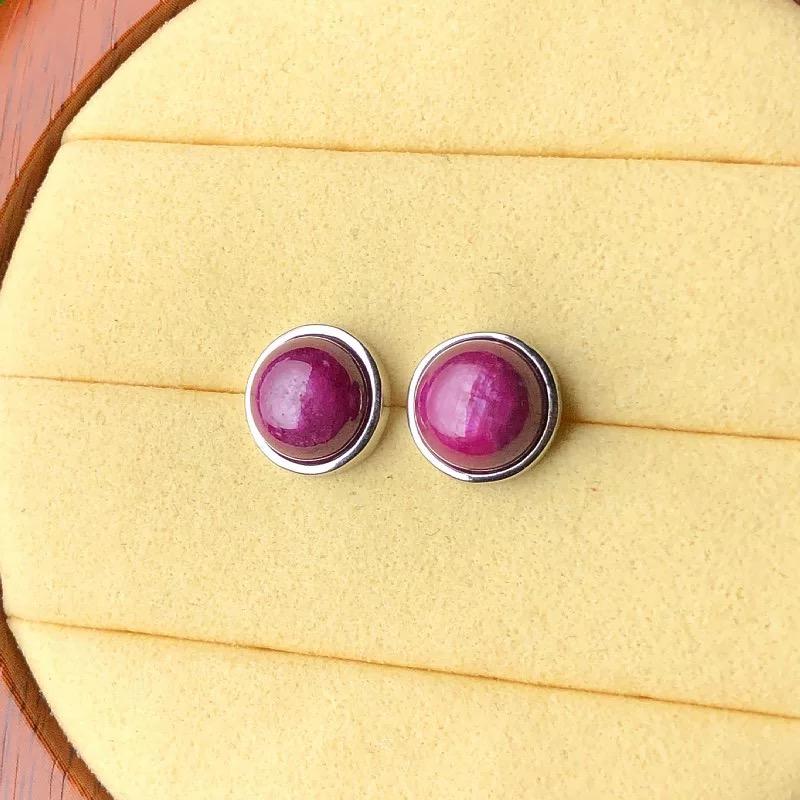 Natural Ruby Earring Stud for Women, More Jewelry in Live Room, Ruby Zoisite Gemstone Studs, Gemstone Stud Earrings, Crystal Stud Earrings, Fashion Earrings, Red Ruby Gemstones, Jewelry Gift for Women