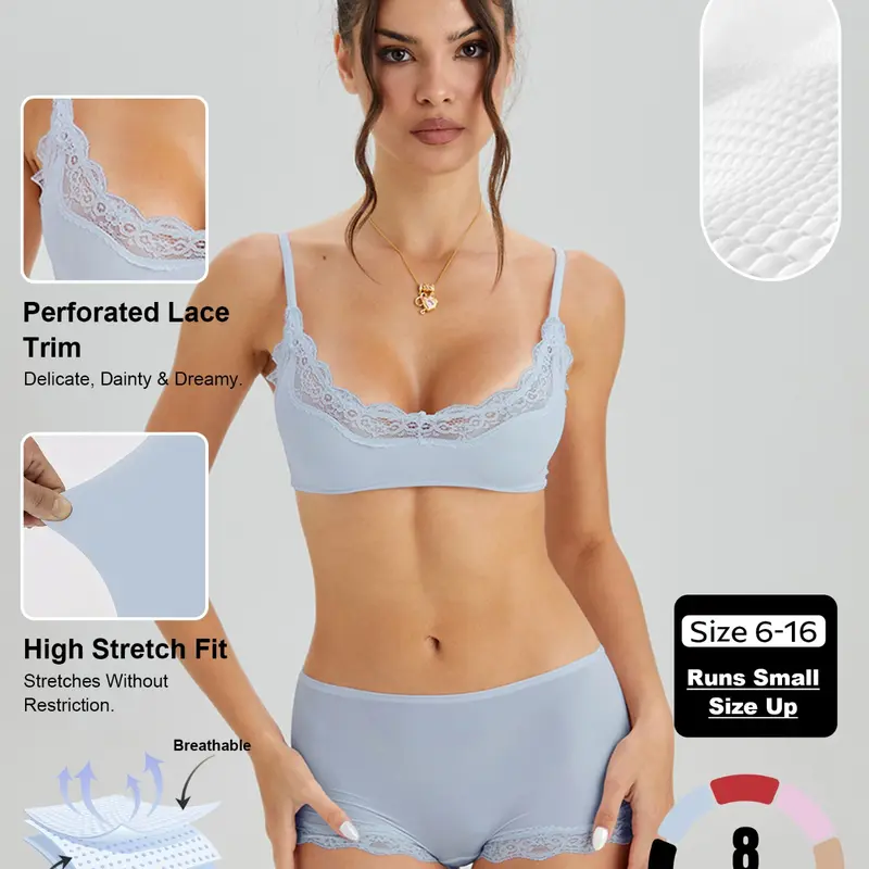 Lace Lingerie Set for Women, Sexy French Style Bra and Panty, Comfortable Home Wear, Elegant Underwear Collection, Underwear Sets