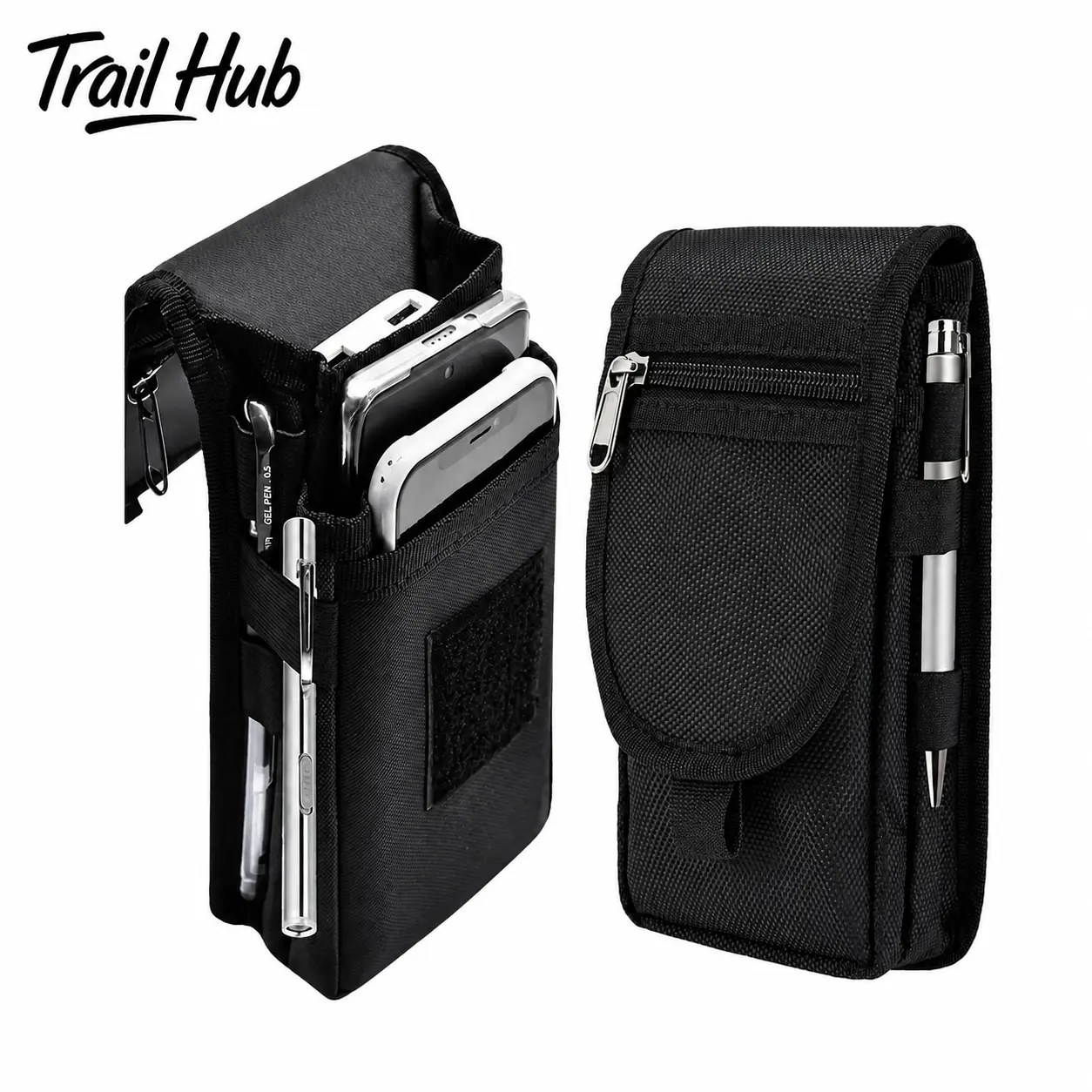 Men’s Lightweight Tactical Waist Pouch for Everyday Carry – Durable 600D Nylon Belt Bag with Adjustable Secure Strap, Full-Zip Main Compartment, Smartphone-Sized Interior, and Versatile Hands-Free Design for Outdoor Adventures, Urban Commuting, and Daily