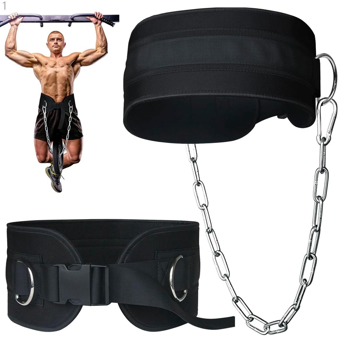 Dip Belt for Weightlifting, Weight Belt with Chain for Pullup, Weight Lifting Belt,Lifting Belt,Powerlifting Gym Belt for Pull Up, Squats, Powerlifting & Deadlift,Dip Belt,Capacity Up to 440 LBS,Waist Adjustable,Deadlifts & Added Weight Training