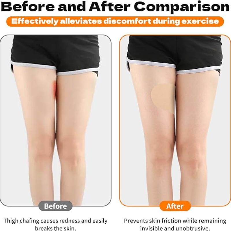 Unisex Sweat-Proof Light Skin Tone Friction Pad, Comfortable Disposable Thigh Protection Pads, Anti-Rub Skin Tape for Men and Women