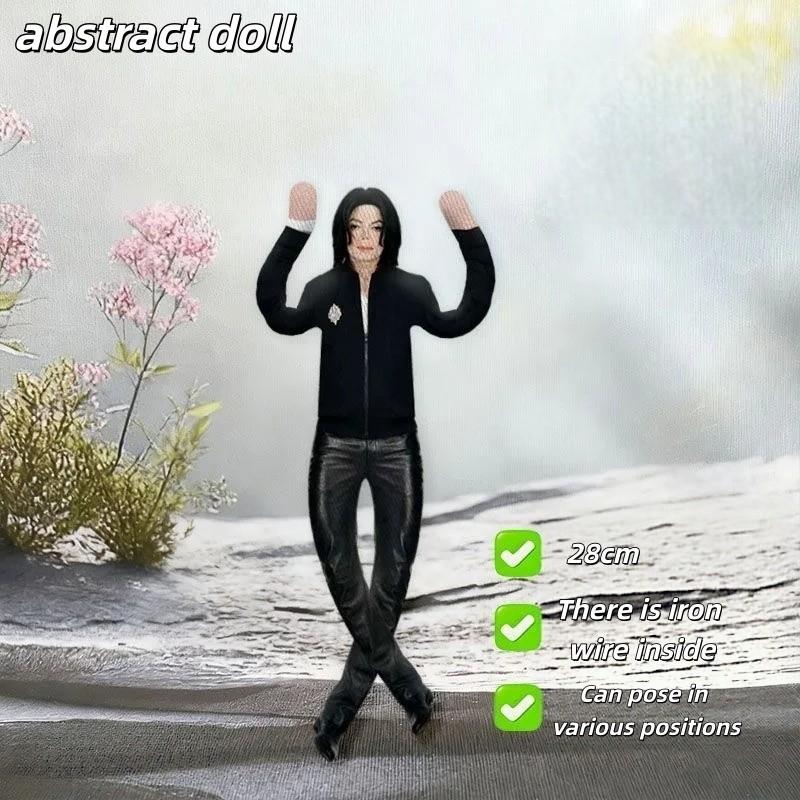 Michael Jackson Role-Playing Prop Doll, Plush Toy, Room Decor, Abstract Jointed Figure, Gift Item, Trendy Character Accessory