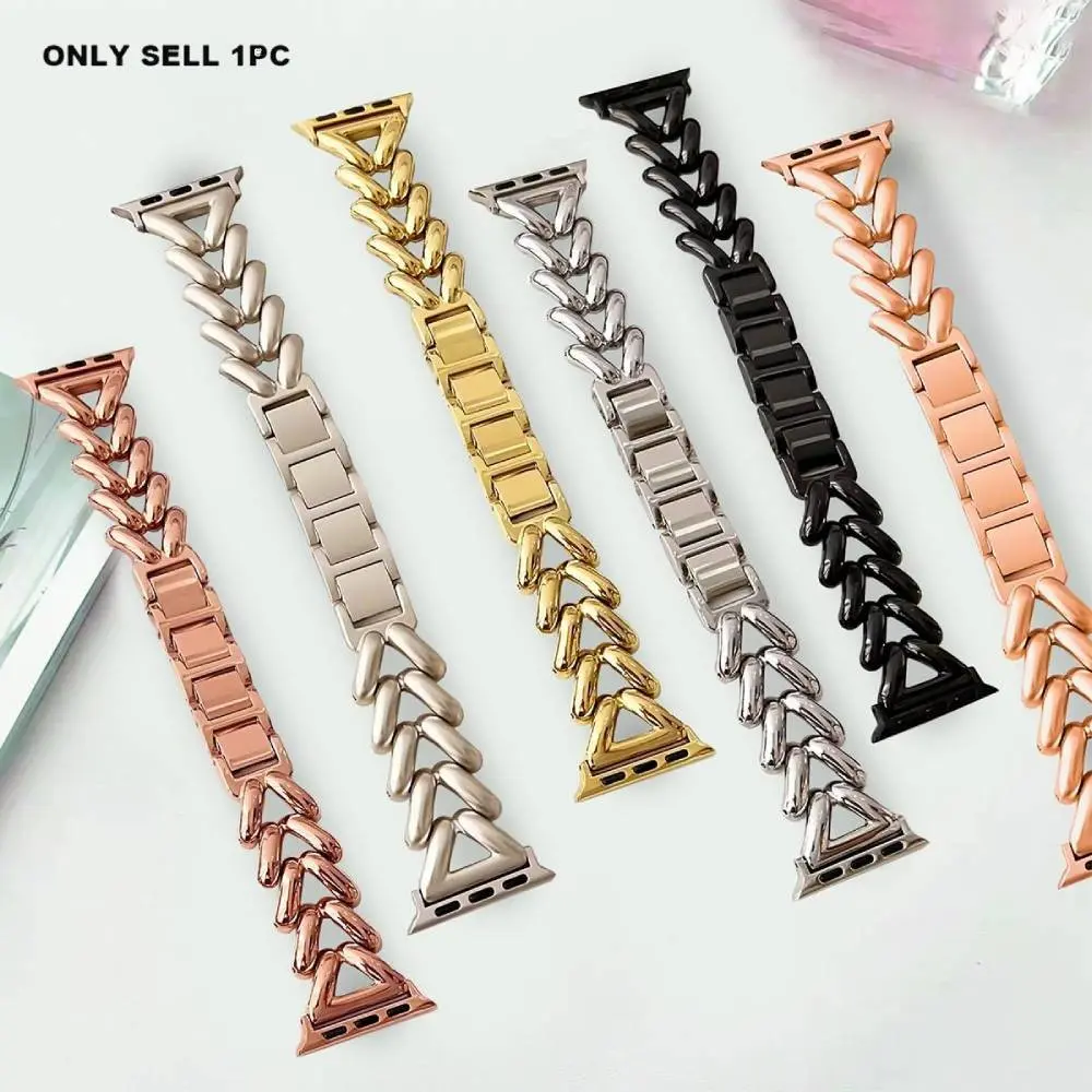 Metal Chain Band for Apple Watch Series 11 10 9 8 7 6 5 4 3 2 1 SE  41mm 40mm 44mm 45mm 46mm 42mm 38mm 49mm Stainless Steel Bracelet Strap for Men Women