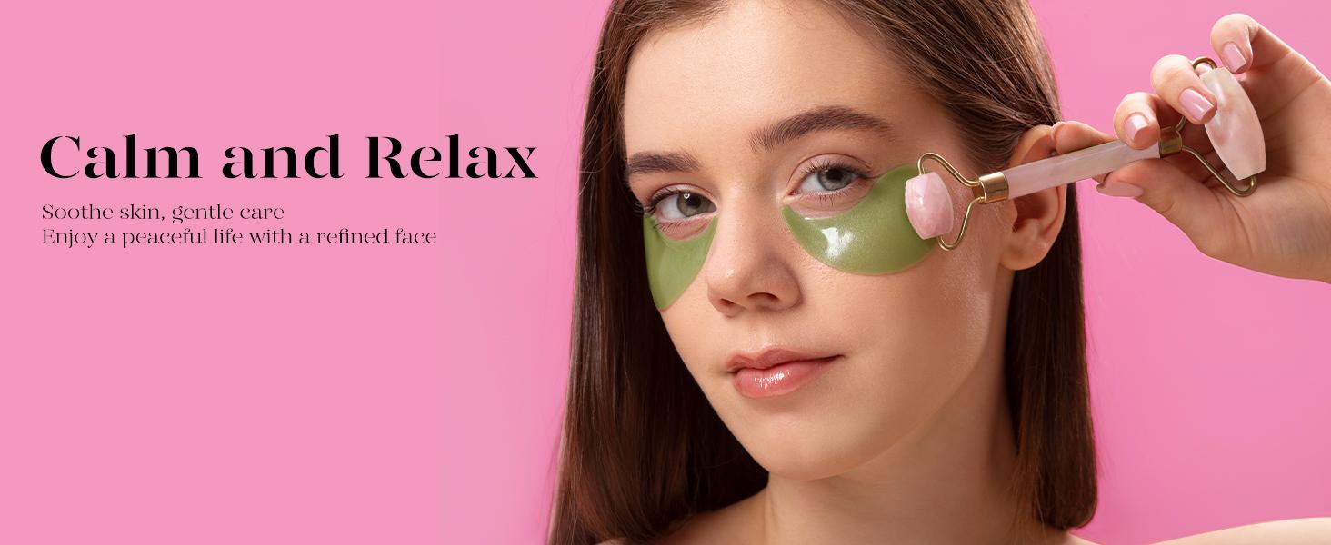 BAIMEI IcyMe Gua Sha & Jade Roller Facial Tools, Face Roller and Gua Sha Set for Puffiness, Self Care Gift