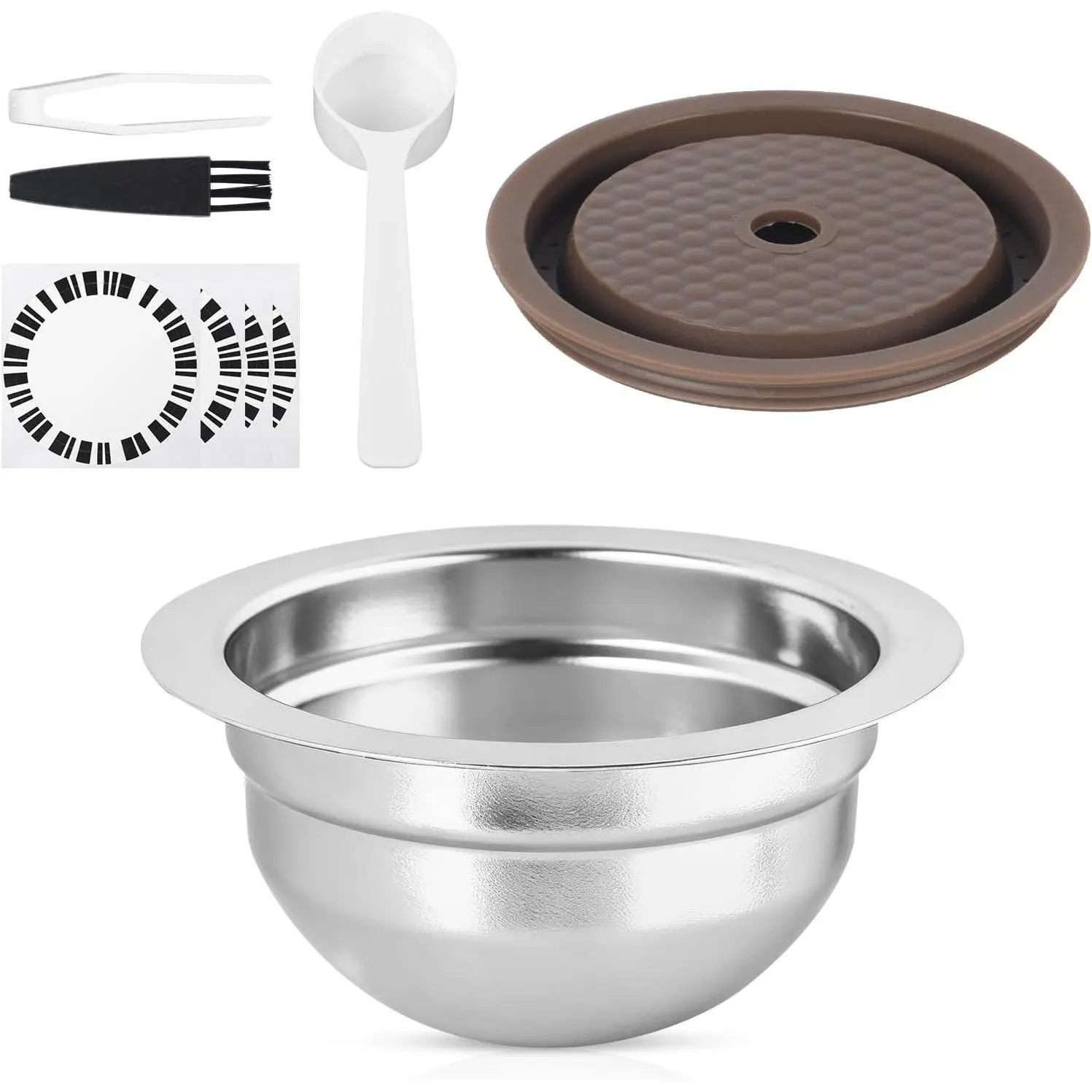 80ml/2.7oz Double Espresso Stainless Steel Reusable Coffee Pod, Fits Selected Vertuo Machines: ENV150, ENV135, Next, Pop, GCAT, Plus