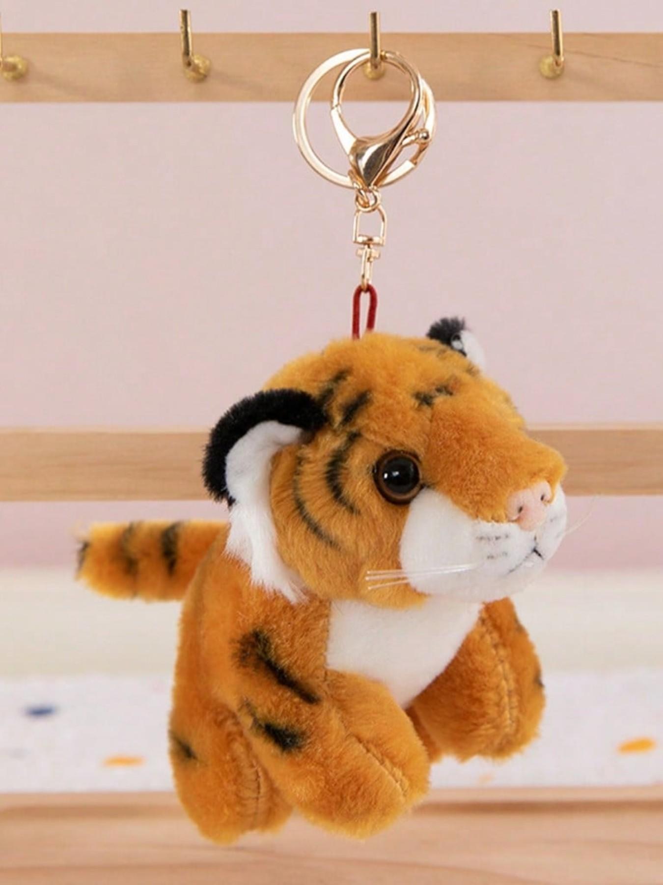 Cute Tiger Keychain, Reusable Animal Figurine, Perfect Gift for Kids, Ideal for Bags & Cars, Festive Present Idea