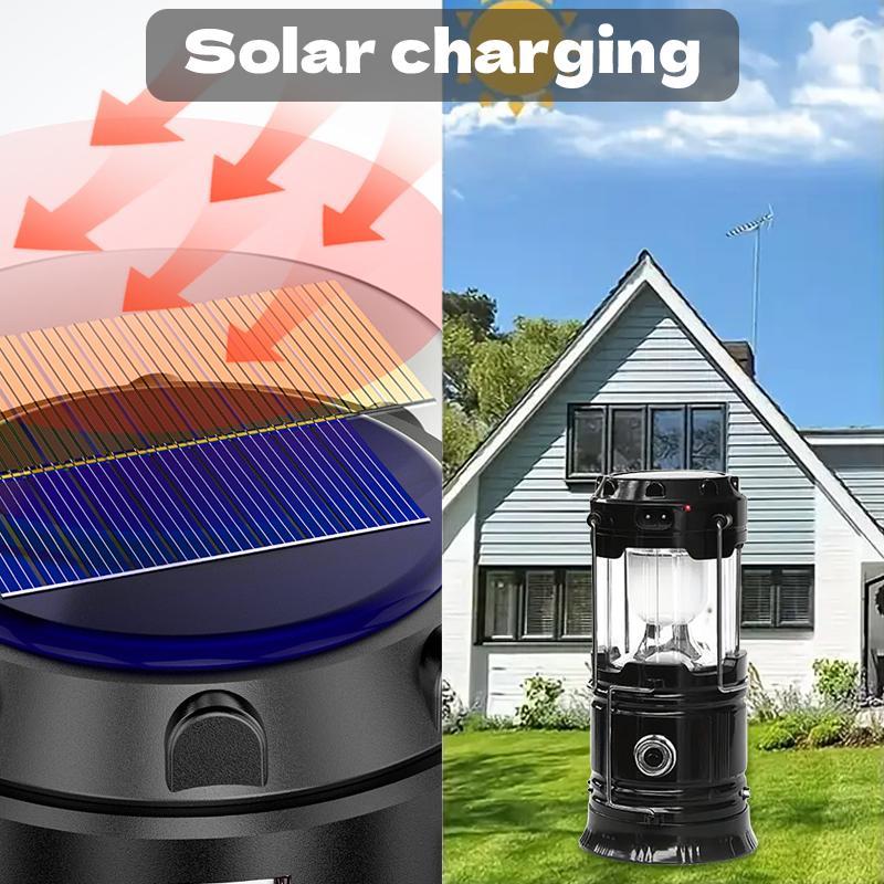 Lantern for Angler 4-Pack Collapsible Camping Lamp IP68 Waterproof Solar USB Rechargeable LED Flashlight Survival Kits for Indoor Outdoor Home Emergency Light Power Outages Hiking Hurricane flashlight survival kit hurricane power outage