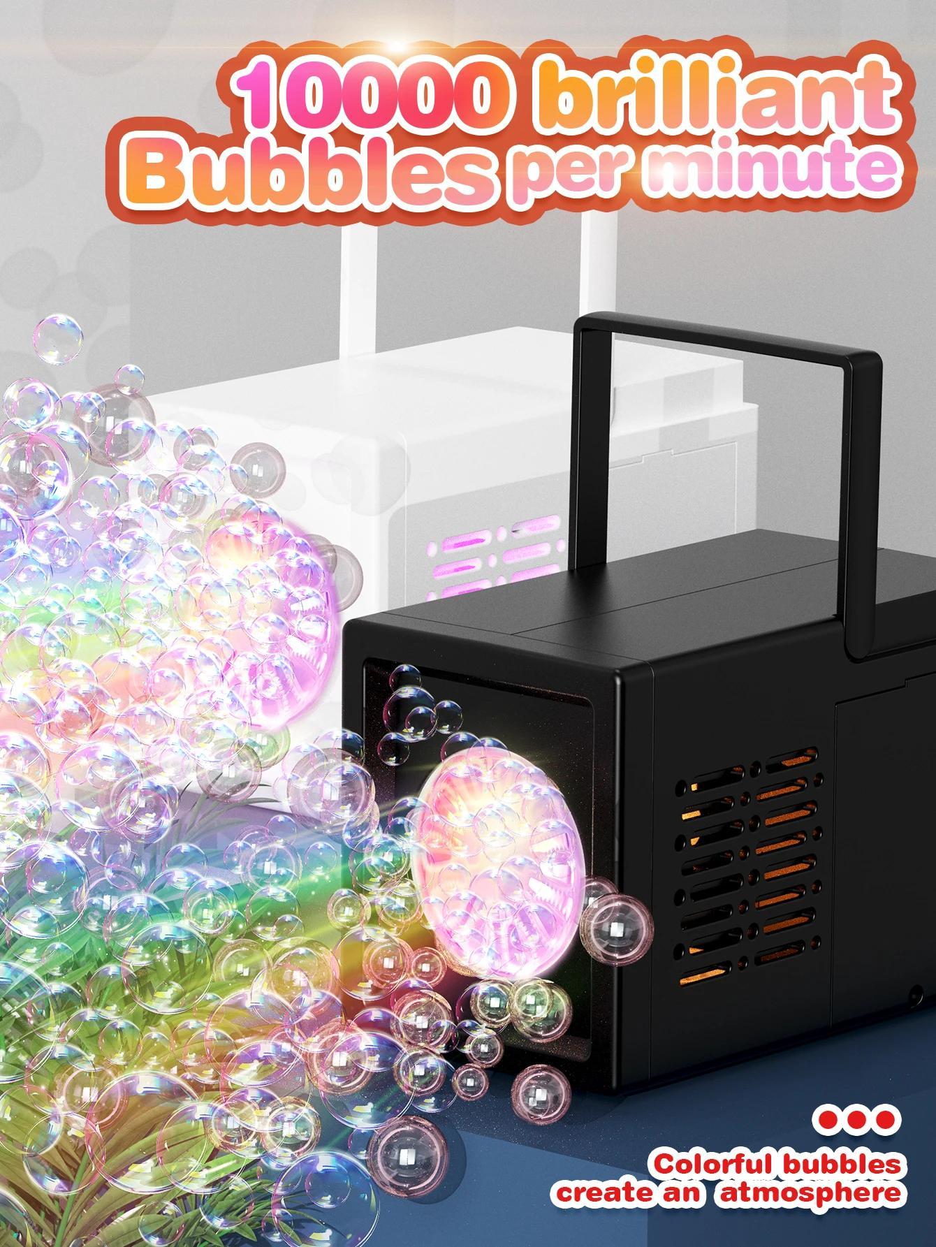 10 Hole Bubble Machine Toy for Kids, Handheld Outdoor Bubble Blower with Double Bubble Outlet for Party Wedding Playground Fun