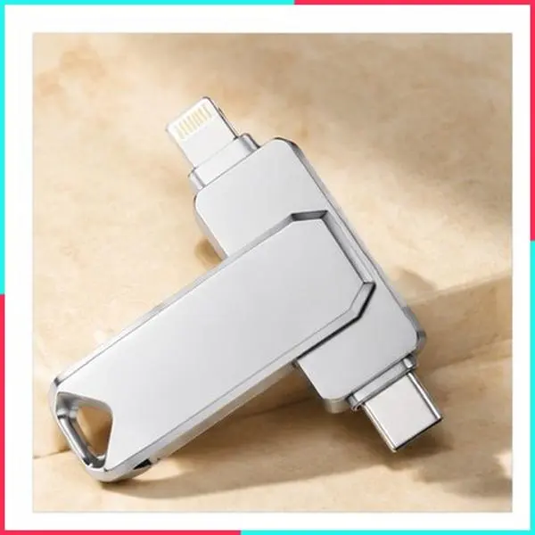 MFi Certified 256GB Flash Drive for iPhone Photo Stick Thumb Drive, USB Memory Stick for Photos Videos, High Speed Jump Drive External Storage for iPhone/iPad/Android/PC (Grey)
